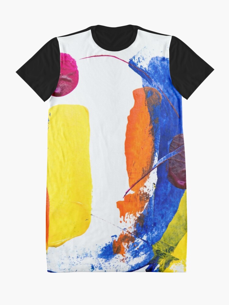 Alternate view of Yellow abstract Graphic T-Shirt Dress