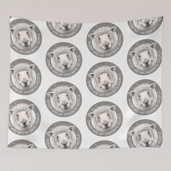 Item preview, SHEEP ARE MY FAVORITE PEOPLE (US spelling) designed and sold by wiboandbear.