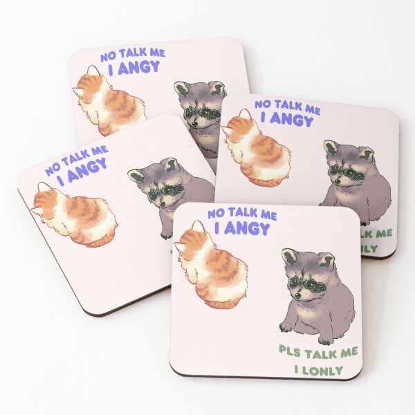 Item preview, my double pack of no talk me i angy and pls talk me i lonly meme designed and sold by RansRoom.
