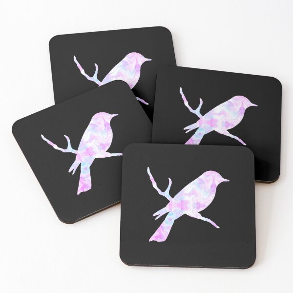Item preview, Pink Blue Pastel Bird on a Branch designed and sold by FaithAndForest.
