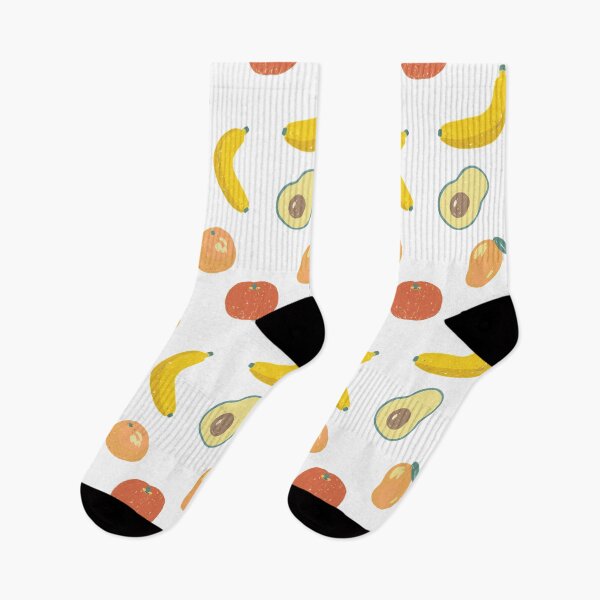 Item preview, Tropical Fruit Pattern Illustration Vibrant Doodle Sketch Art Avocado Banana Apple Mango Banana designed and sold by stringbbeans.