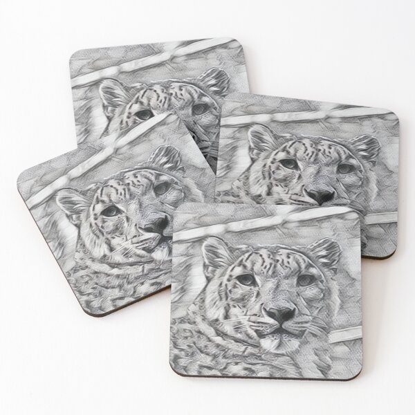 Item preview, Snow Leopard Stare In Vintage Charm designed and sold by Fearless-Fox.
