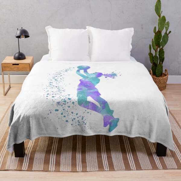 Item preview, Basketball Girl Player Colorful Watercolor Silhouette designed and sold by LotusGifts.
