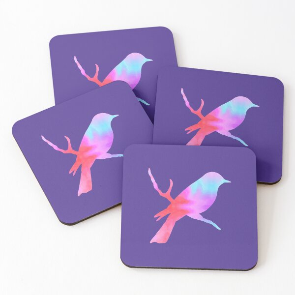 Item preview, Pink Blue Galaxy Bird on a Branch designed and sold by FaithAndForest.