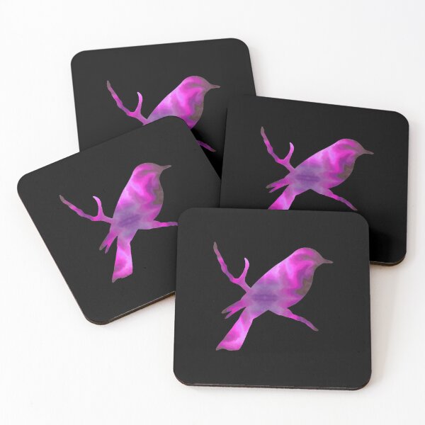 Item preview, Dark Pink Galaxy Bird on a Branch designed and sold by FaithAndForest.