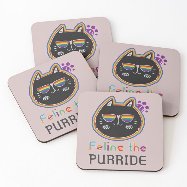 Item preview, Feline The Purride Gay Pride LGBT T-Shirt - Cat Pun Rainbow designed and sold by chanat3659.