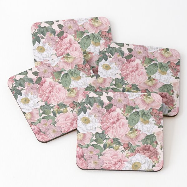 Item preview, Pink and White Roses Vintage Flowers designed and sold by meggydesigns.