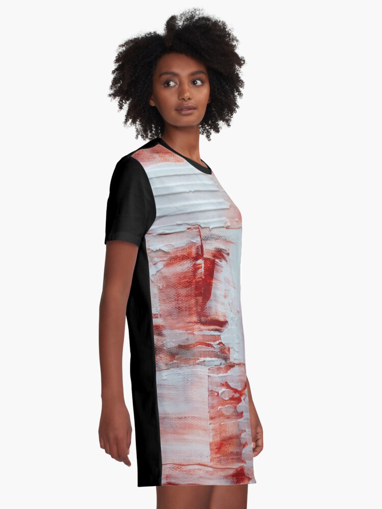 Alternate view of Abstract Painting with White Tendency Graphic T-Shirt Dress