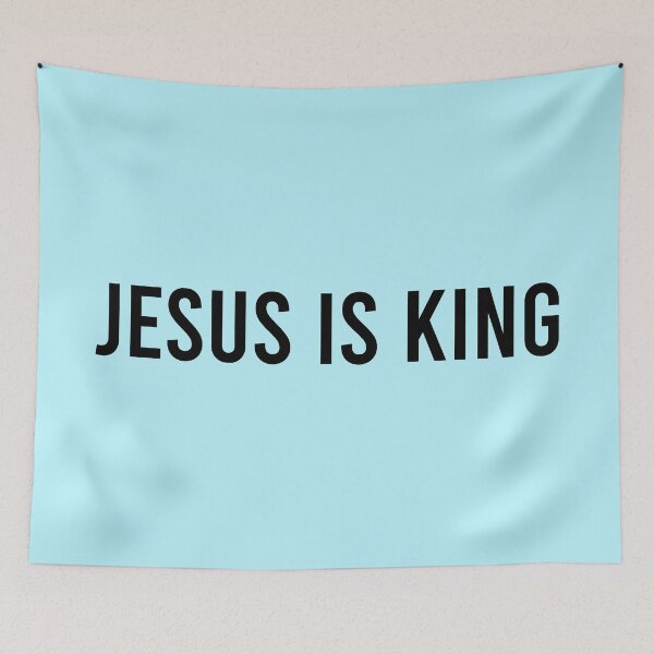 Artikelvorschau, Jesus ist König - Babyblaue Farbe entworfen und verkauft von OpulenceDesigns.