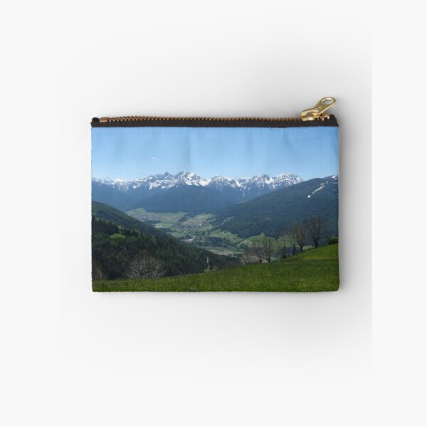 Item preview, A great view of the Dolomites from a hill over the valley in South Tyrol. Lovely and relaxing place in the Italian Alps. Flowering fields and snowed mountains.. Sunny spring day. designed and sold by Maurizio Fabbroni.