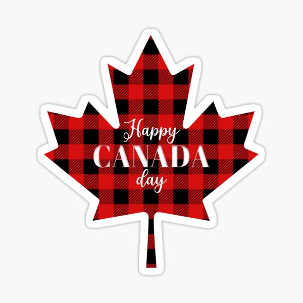 Happy Canada Day Maple Leaf Sticker For Sale By Dutlu Redbubble