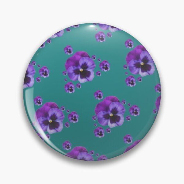 Item preview, PURPLE SPRING PANSY FLOWERS PATTERNS TEAL  ART designed and sold by sharlesart.