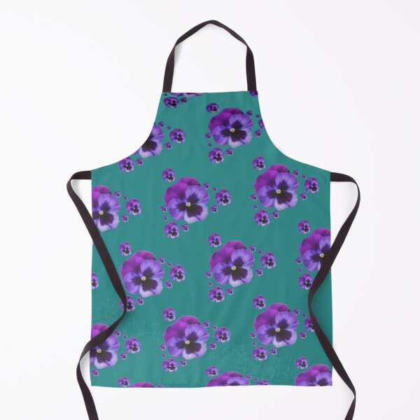 Item preview, PURPLE SPRING PANSY FLOWERS PATTERNS TEAL  ART designed and sold by sharlesart.
