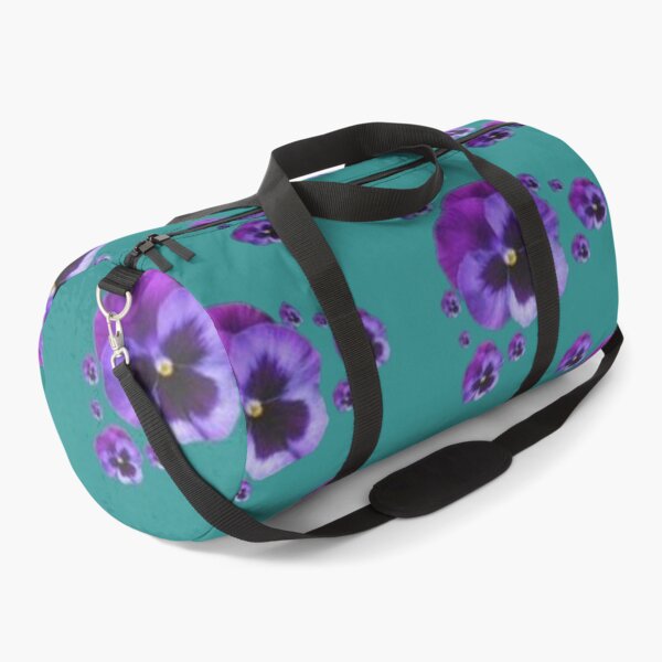 Item preview, PURPLE SPRING PANSY FLOWERS PATTERNS TEAL  ART designed and sold by sharlesart.