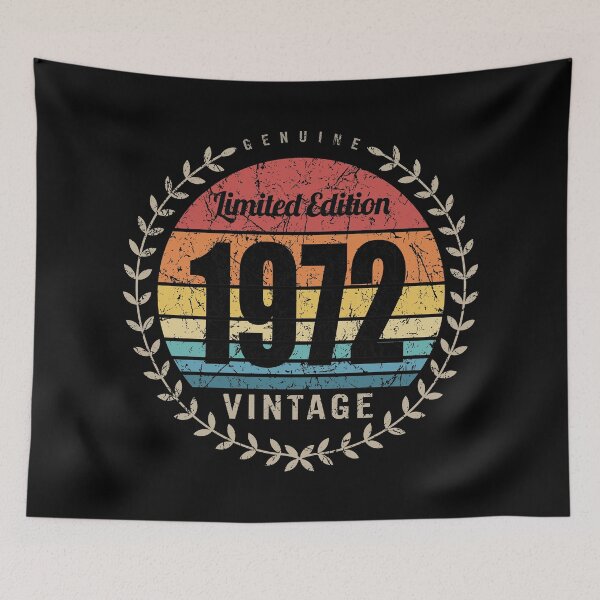 Item preview, 1972 Year Retro Vintage Style Birthday Anniversary Reunion Event Logo designed and sold by hobrath.
