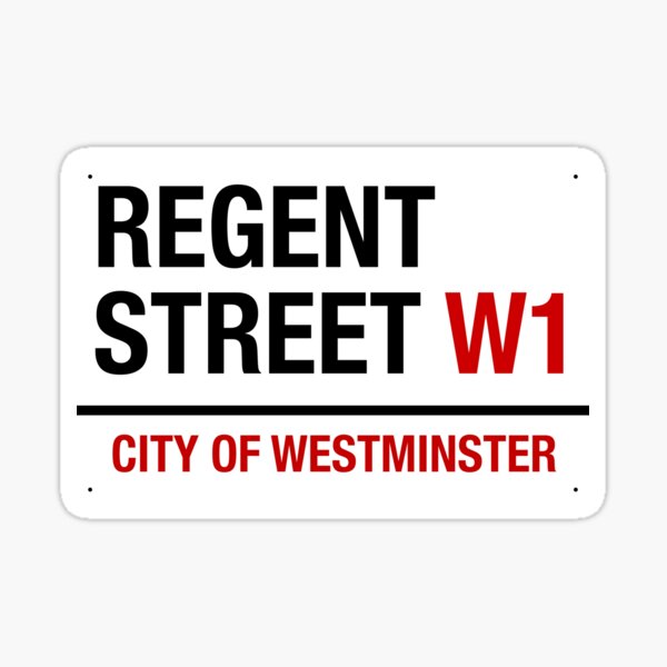 Item preview, REGENT STREET W1 SIGNAGE designed and sold by WOOFANG.