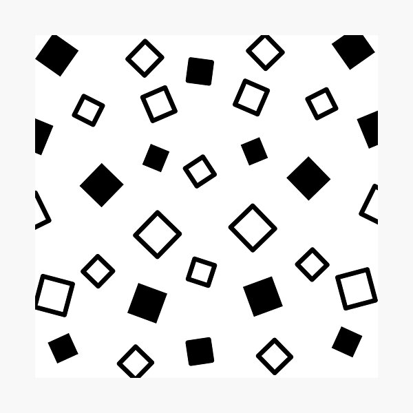 Item preview, White and black pattern with filled and unfilled squares designed and sold by jumapa.