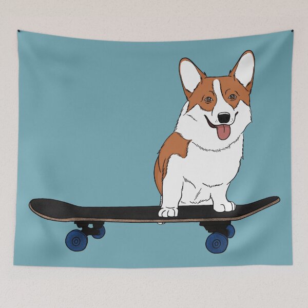 Item preview, Corgi on a Skateboard  designed and sold by rmcbuckeye.