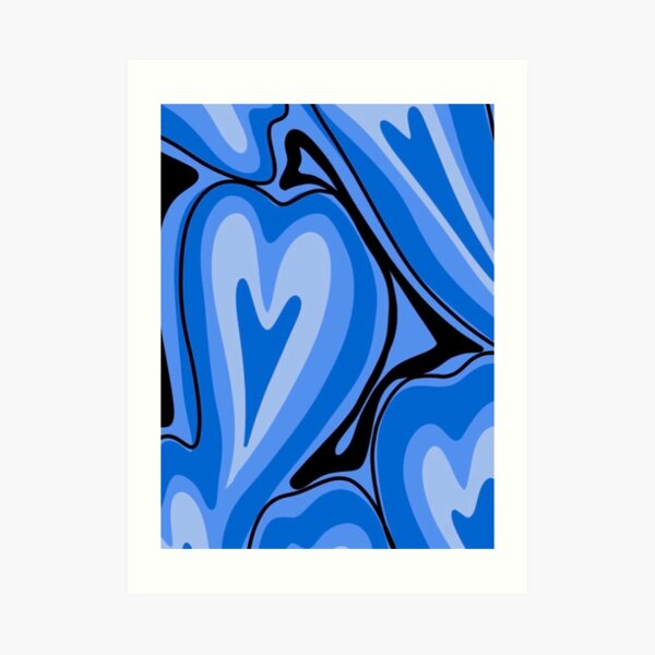 Blue Aesthetic Heart Art Print By Shakiraa Redbubble 3585