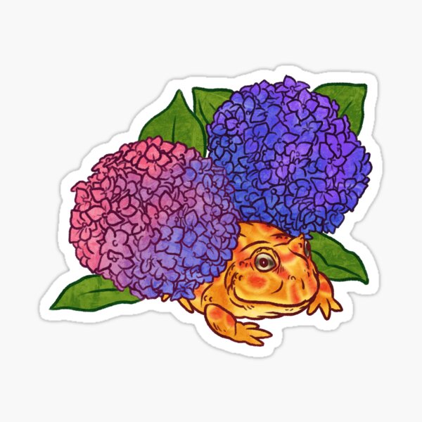 Item preview, Pacman Frog in the Hydrangeas designed and sold by Jessuh.