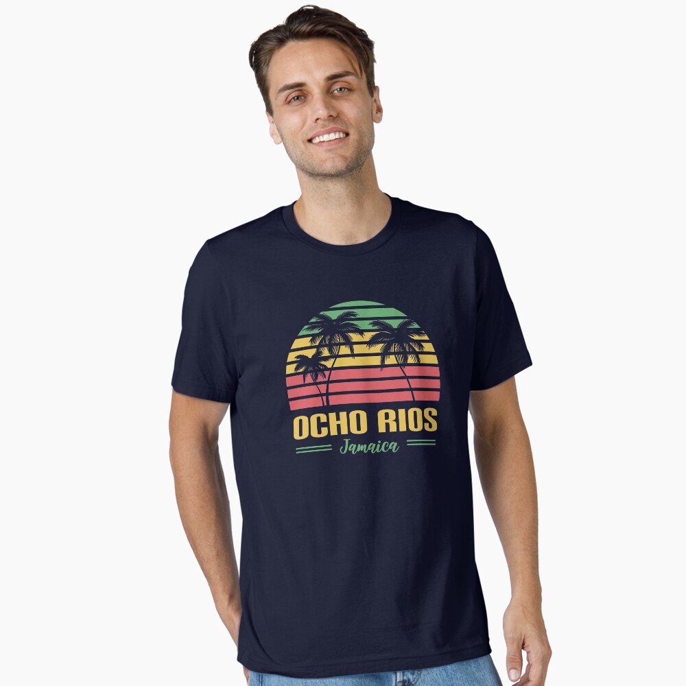 Retro Ocho Rios Jamaica Vintage Sunset Beach T-Shirt