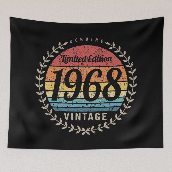 Item preview, 1968 Year Retro Vintage Style Birthday Anniversary Reunion Event Logo designed and sold by hobrath.