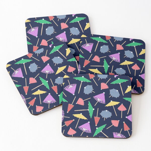 Item preview, Drink Umbrellas on Navy designed and sold by carabara.