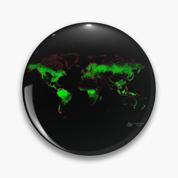 Item preview, Forest Cover Map of the World with Black Background designed and sold by GrasshopperGeo.