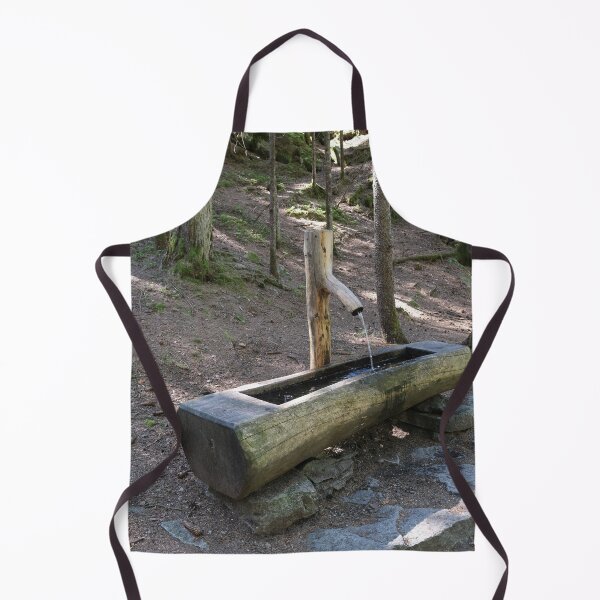 Item preview, The fabulous alpine waterfalls of Riva in the Dolomites (Campo Tures). Path of San Francesco; wood fountain, fresh water. Lovely place in the Alps. Sunny spring day with no people. Trentino Alto Adige designed and sold by Maurizio Fabbroni.