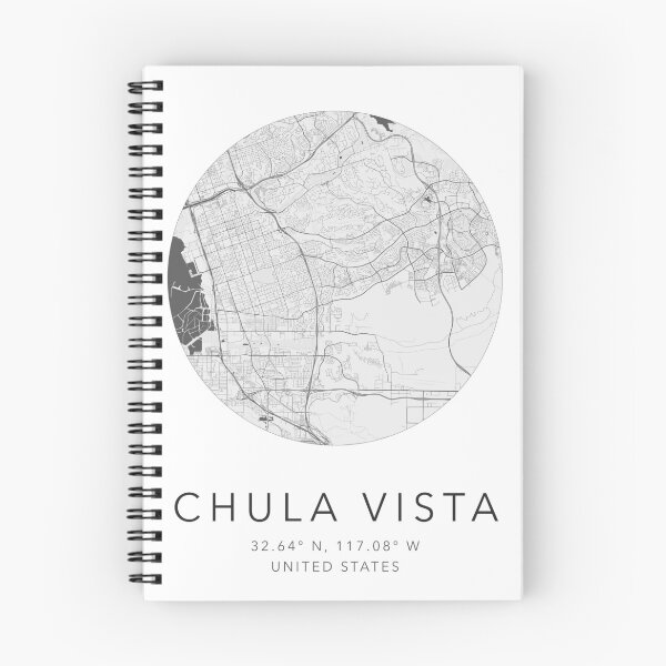 Artikelvorschau, Chula Vista, USA Karte - Minimalistisch entworfen und verkauft von Mapable.