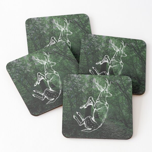 Item preview, Whimsical deer on a woodland background  designed and sold by Elliezart.