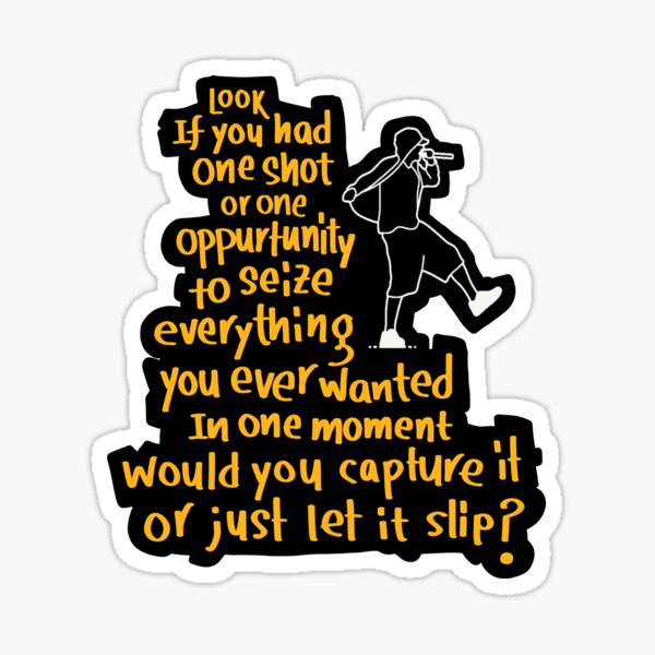 Eminem - Lose Yourself paroles Sticker