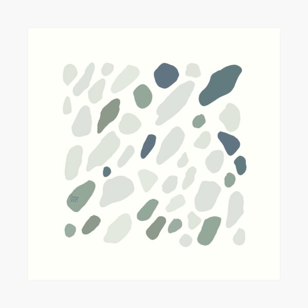 Item preview, Soft blue stone abstract shapes designed and sold by KennyLucky.