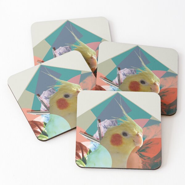 Item preview, Colourful Cockatiel Collage designed and sold by ipbdesign.