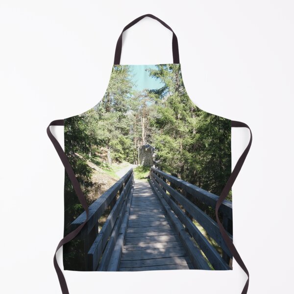 Item preview, The fabulous alpine waterfalls of Riva in the Dolomites (Campo Tures). Path of San Francesco with Tobl Castle ruins. Lovely place in the Alps. Sunny spring day with no people. Trentino Alto Adige designed and sold by Maurizio Fabbroni.