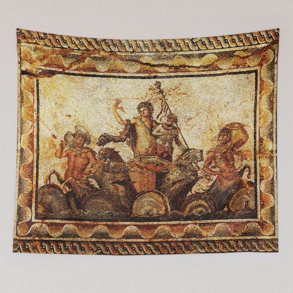 Artikelvorschau, DIONYSUS AUF EINEM WAGEN MIT ZWEI PANTHERN, ZENTAUREN UND SILEN Antike griechische Mosaike entworfen und verkauft von BulganLumini.
