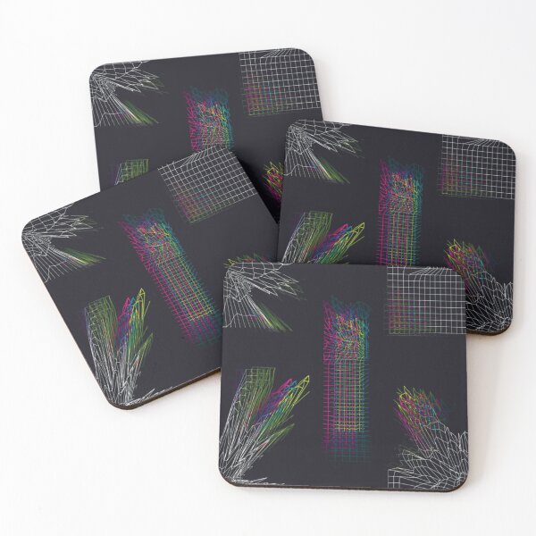 Item preview, Glitchy Wireframe Minimal Pattern Black designed and sold by Kacixart.