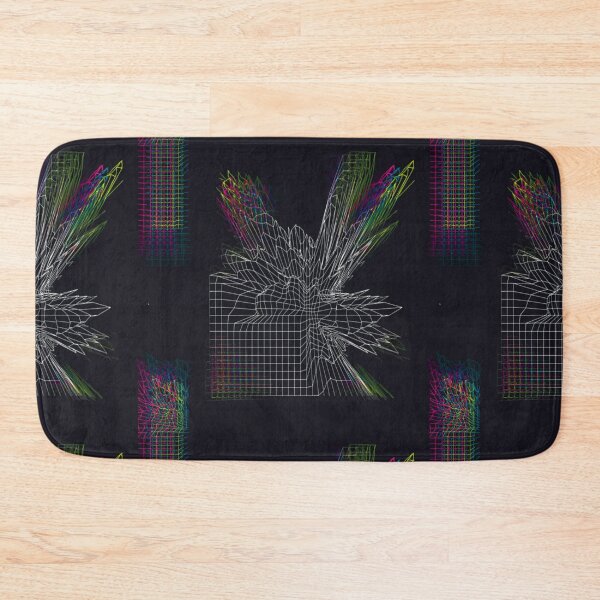 Item preview, Glitchy Wireframe Minimal Pattern Black designed and sold by Kacixart.