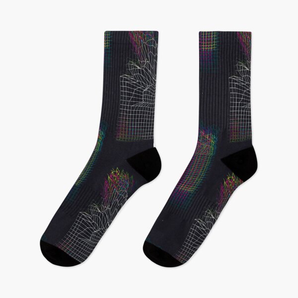 Item preview, Glitchy Wireframe Minimal Pattern Black designed and sold by Kacixart.