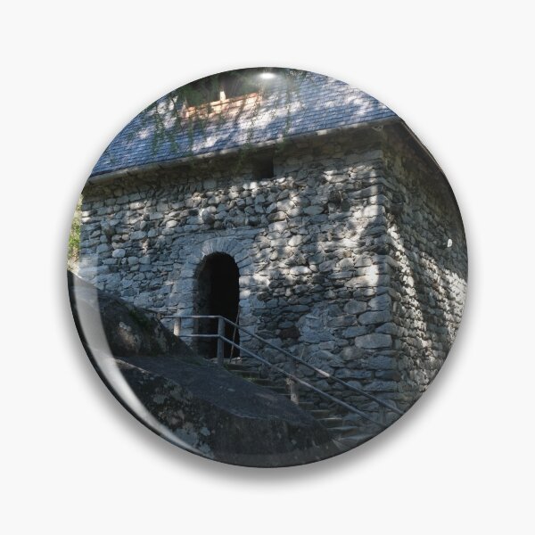 Item preview, The fabulous alpine waterfalls of Riva in the Dolomites (Campo Tures). Path of San Francesco with Tobl Castle ruins. Lovely place in the Alps. Sunny spring day with no people. Trentino Alto Adige designed and sold by Maurizio Fabbroni.