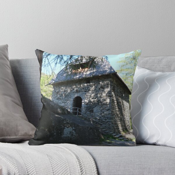 Item preview, The fabulous alpine waterfalls of Riva in the Dolomites (Campo Tures). Path of San Francesco with Tobl Castle ruins. Lovely place in the Alps. Sunny spring day with no people. Trentino Alto Adige designed and sold by Maurizio Fabbroni.