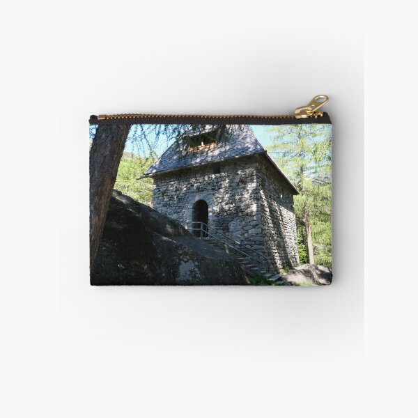 Item preview, The fabulous alpine waterfalls of Riva in the Dolomites (Campo Tures). Path of San Francesco with Tobl Castle ruins. Lovely place in the Alps. Sunny spring day with no people. Trentino Alto Adige designed and sold by Maurizio Fabbroni.