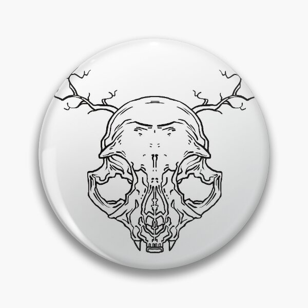 Item preview, Deer Kitty Skull (black) designed and sold by TheTrueJack.