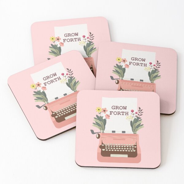 Item preview, Grow Forth | Pink Vintage Typewriter designed and sold by KarolinaPaz.
