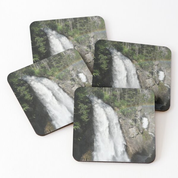 Item preview, The fabulous alpine waterfalls of Riva in the Dolomites (Campo Tures) with rainbow. Path of San Francesco. Lovely place in the Alps. Sunny spring day with no people. Trentino Alto Adige. designed and sold by Maurizio Fabbroni.