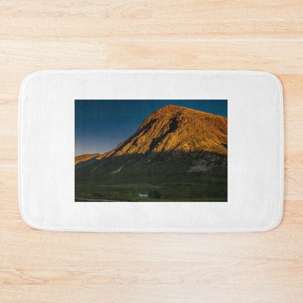 Item preview, Setting sun  Landscape Buchaille Etive Mhor and Lagangrabh Cottage Glen Coe Scotland designed and sold by Stravaigin.