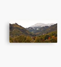 Snow line on the hills, Bolzano/Bozen, Italy (Panorama) Canvas Print