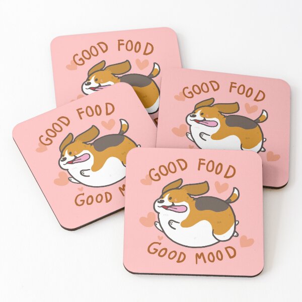 Item preview, Good Food Good Mood Fatty Beagle designed and sold by psychobears.