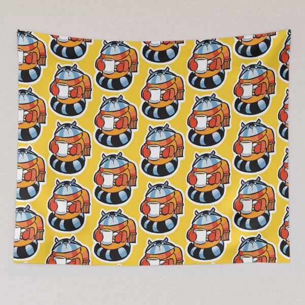 Item preview, Raccoon Wants More Cocoa, Please designed and sold by CirsiumArts.