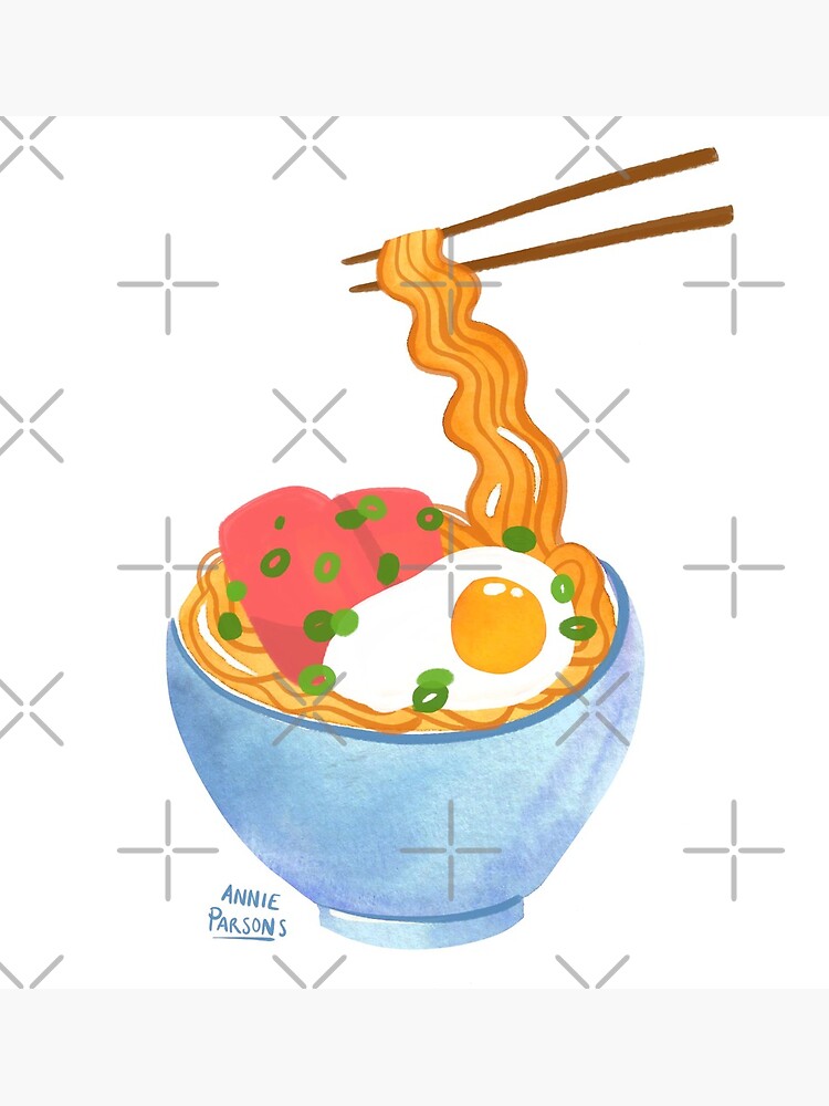 Watercolor Ramen Bowl by annieparsons